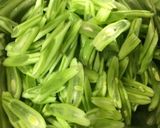 秋豆(いんげんなど)のキンピラ作り方1写真