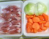 手羽元と根菜の中華風煮物(^q^)作り方1写真