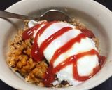 なっタマひき肉丼作り方6写真