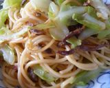いかなごの釘煮と春キャベツのスパゲッティ作り方4写真