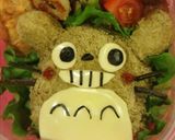 簡単キャラ弁♪とろろdeトトロのおにぎり作り方4写真