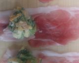 ほうれん草ｻﾗﾀﾞin豚肉巻きフライ作り方3写真