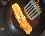 お弁当に★塩昆布、揚げ玉、ねぎの卵焼き作り方3写真