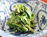 ゆでた法蓮草・春菊と生の水菜の和え物作り方12写真