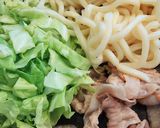 春キャベツとじゃこの焼うどん作り方5写真