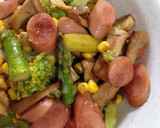 お野菜たっぷりウインナーのマヨドレ炒め作り方4写真