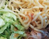 春キャベツとじゃこの焼うどん作り方6写真