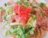 春キャベツとじゃこの焼うどん作り方9写真