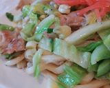 春キャベツとじゃこの焼うどん作り方10写真