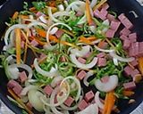 野菜たっぷりヘルシー焼きうどん作り方1写真