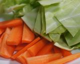 春キャベツと鶏肉の和ドレ炒め作り方1写真