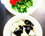 ﾋﾟｰﾏﾝと茄子の簡単炒め作り方1写真