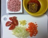 レンジ☆ひき肉納豆の甘辛炒め丼作り方1写真