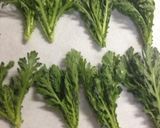 ＊春菊と桜海老のサクサクかき揚げ＊作り方1写真