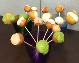 豆腐ドーナツで三色お花見だんご作り方9写真