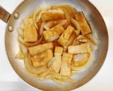 油揚げと新玉葱の卵とじ丼作り方3写真