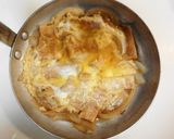 油揚げと新玉葱の卵とじ丼作り方4写真