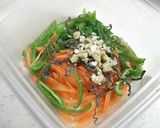 人参とピーマンの塩昆布クルミ和え作り方3写真