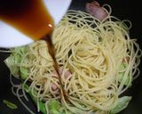 ポン酢で春キャベツとアスパラのパスタ作り方5写真