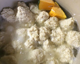 ふわふわ鶏だんごとかぼちゃの煮物作り方7写真
