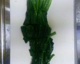 ホウレン草の巣ごもり玉子作り方1写真