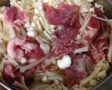 こんにゃくと豚肉とえのきのヘルシー煮物作り方4写真