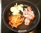 ドレッシングで肉炒めサラダ作り方2写真
