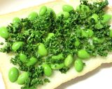 たっぷりパセリと枝豆のカレー塩トースト作り方2写真