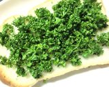 たっぷりパセリと塩昆布の七味トースト作り方2写真