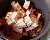 韓国料理 キムチチゲ作り方1写真