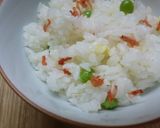 松山あげ入り・豆ごはんプラスえび作り方3写真