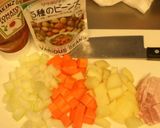 あるもので簡単☆ミネストローネ風スープ作り方1写真