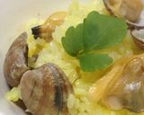 アサリとクチナシの春色炊き込みご飯作り方6写真