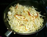 ＊もやしとちくわの卵とじ～お好み焼き風＊作り方3写真