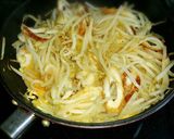 ＊もやしとちくわの卵とじ～お好み焼き風＊作り方4写真
