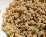 母の 甘くない 鶏そぼろ ４色丼作り方2写真