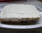 サッカーフィールドのレアチーズデコケーキ作り方5写真
