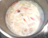 残り野菜でほっこりミルク味噌汁作り方3写真