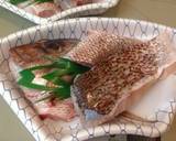 ＊鯛のあらとごぼうの煮付け(かぶと煮)＊作り方1写真