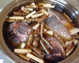 ＊鯛のあらとごぼうの煮付け(かぶと煮)＊作り方7写真