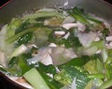 ３分広東料理　油菜と湯（スープ）作り方1写真