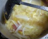 松山あげ入り・さつまいもと玉ねぎのみそ汁作り方3写真