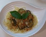 鶏ひき肉となすのミートソーススパゲティ作り方9写真