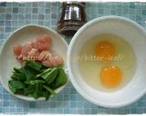 鶏と卵とほうれん草のチャーハン作り方1写真