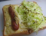 キャベツ&ソーセージ✿トースト作り方3写真