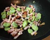 そら豆とベーコンの春ペペロンチーノ作り方5写真
