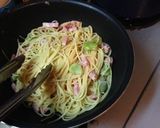 そら豆とベーコンの春ペペロンチーノ作り方6写真