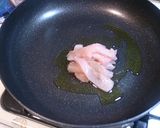 鶏肉となめたけの和風パスタ作り方1写真