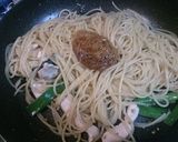 鶏肉となめたけの和風パスタ作り方4写真