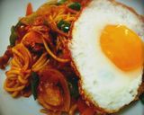 給食スパゲティ♪チャンポン麺でナポリタン作り方5写真